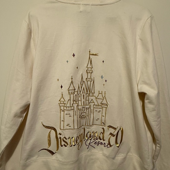 Disneyland 70th Cream Zip up with Gold Accents - Picture 4 of 4